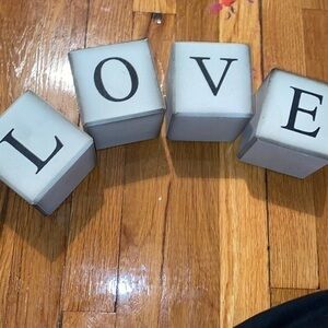 LOVE decor blocks